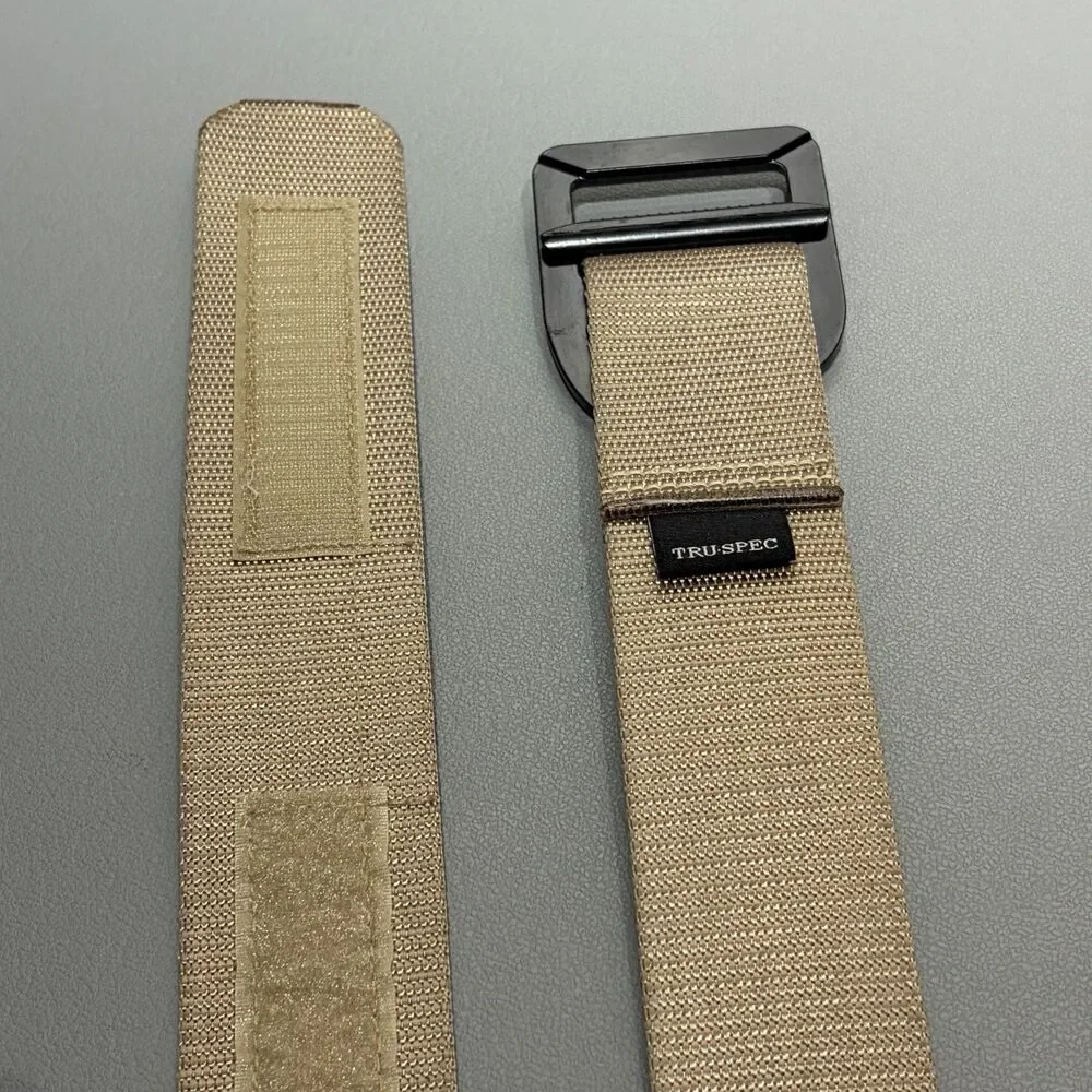 Tru-Spec Tactical Web Belt Size Small 1.75” Nylon Fits 28”-31” Waist Tan Buckle